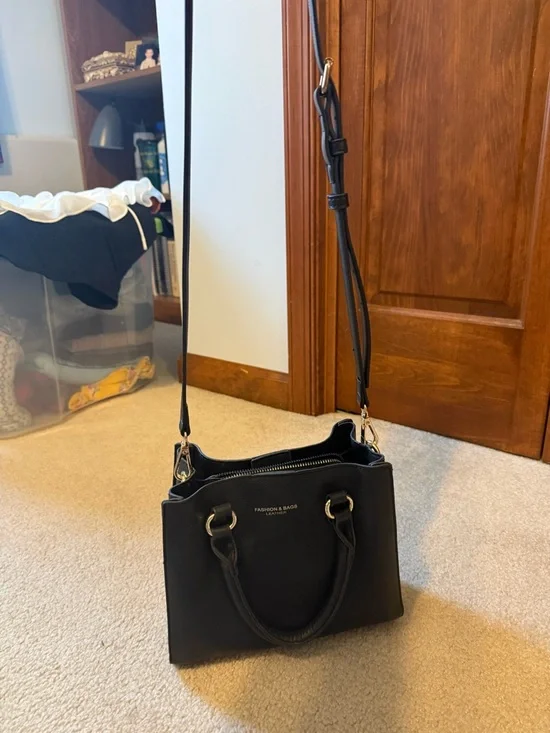 Amazon Black Satchel with Gold Hardware - Picture 6 of 6